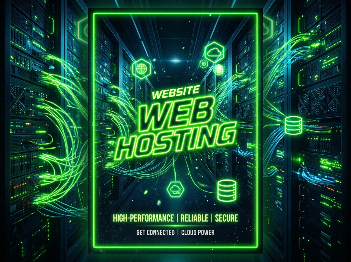 High-availability server racks and cloud nodes illustrating website hosting infrastructure